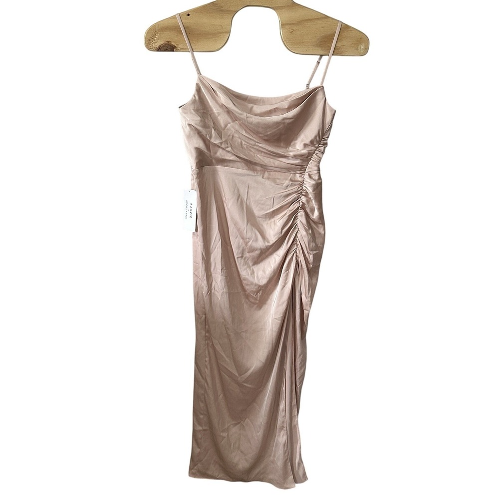 Azazie x Kendall + Kylie Dress Size A14 English Rose Cowl Stretch Satin Mermaid